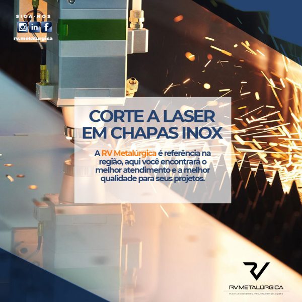 Corte a Laser em chapas inox RV Metalúrgica